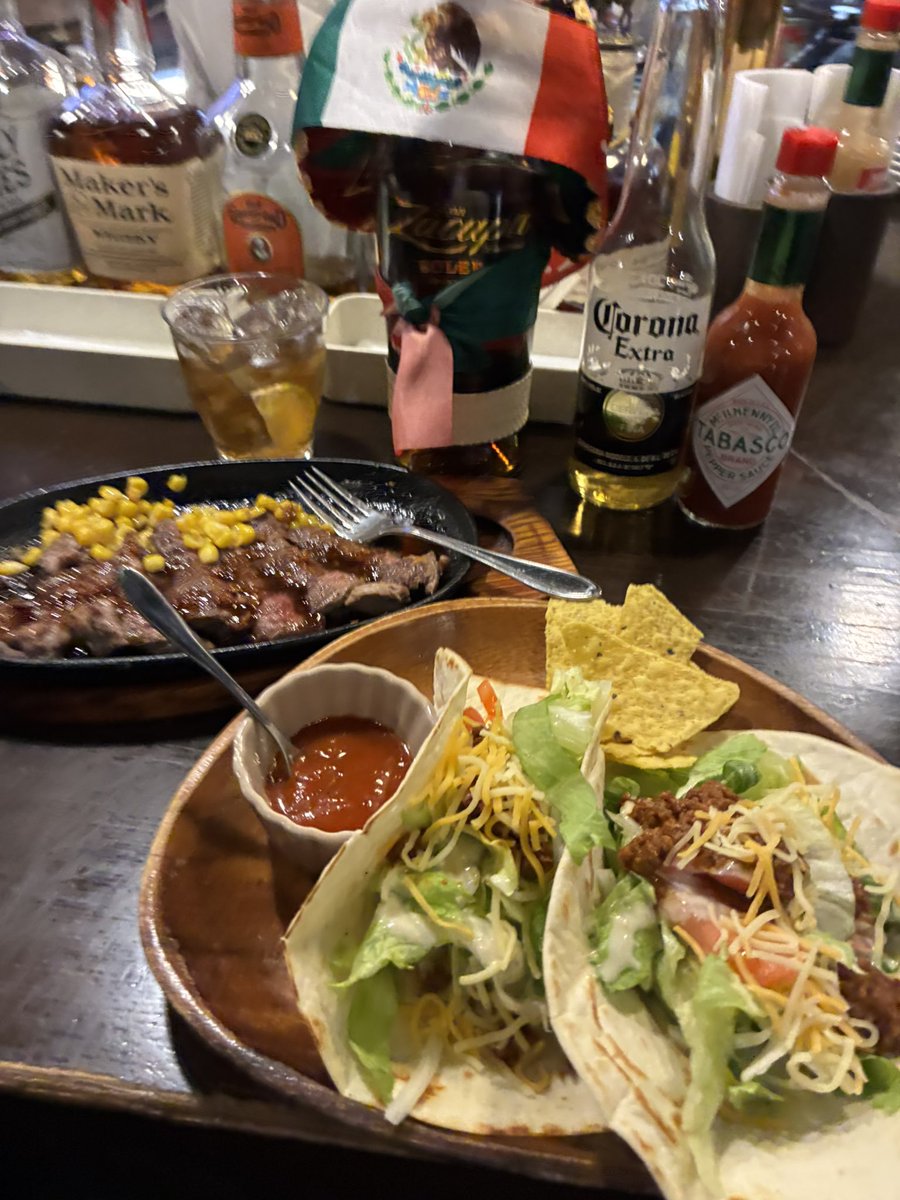 しごおわでいつものメキシカンバー🇲🇽 マジで最近タコス🌮ハマってる☺️