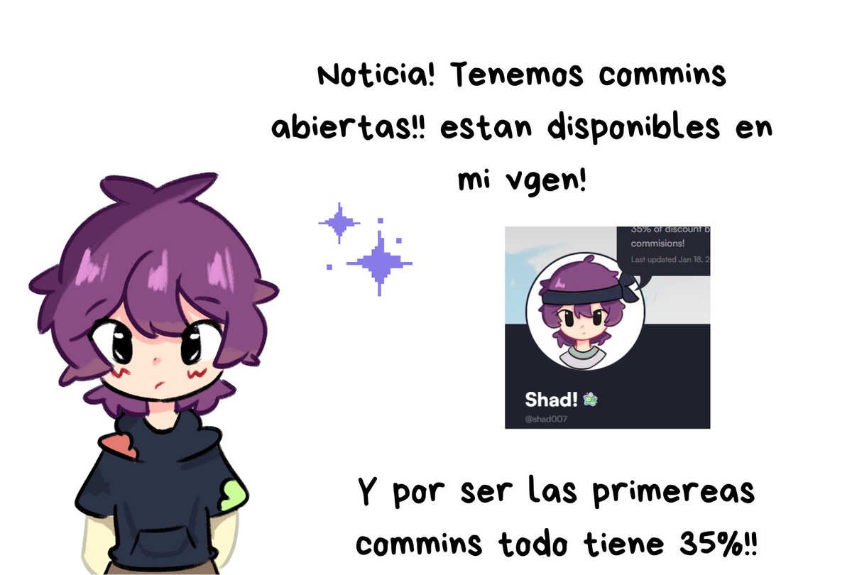 Shad! 「 ✦ Open Commins ✦ 」 tweet media