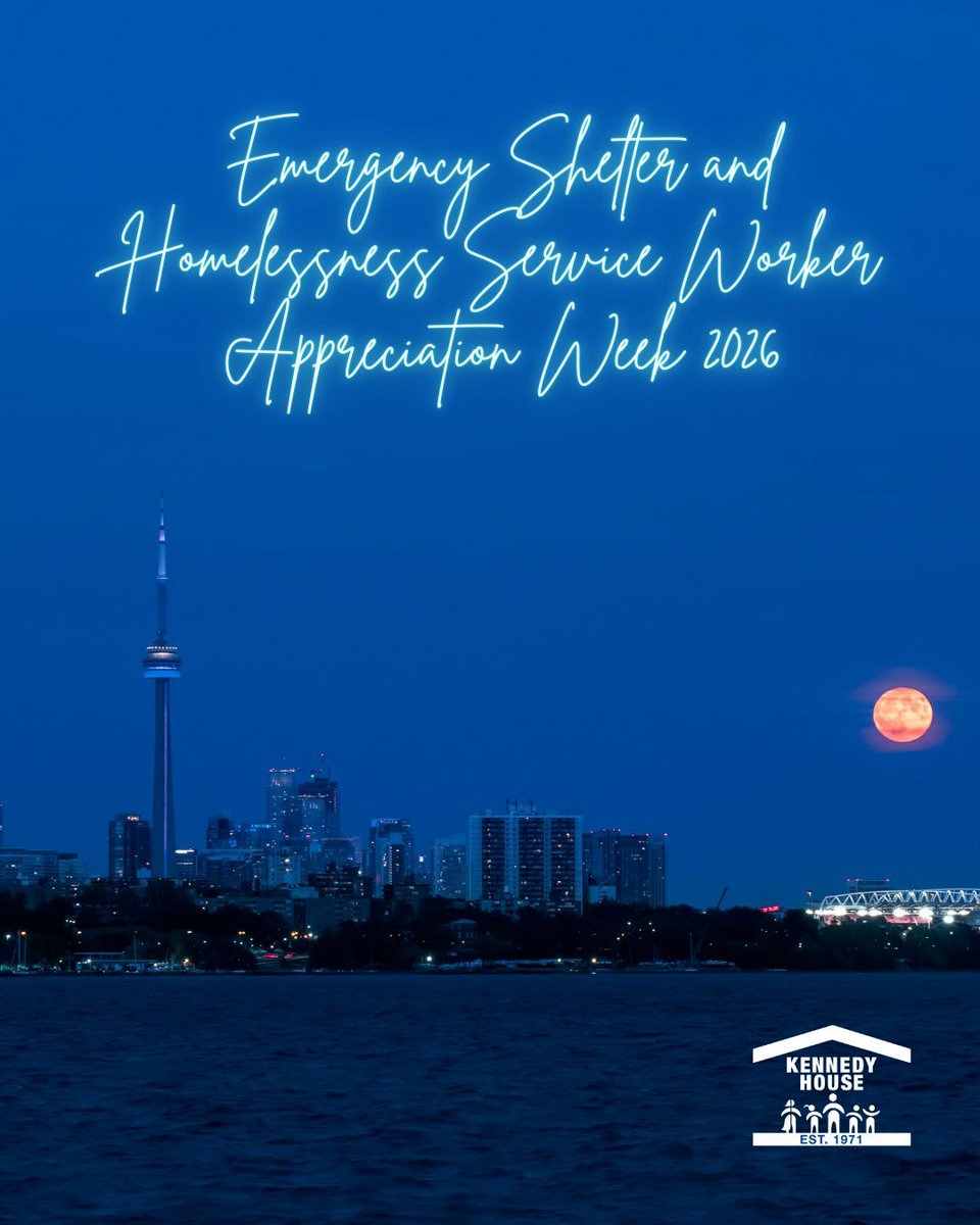 Tonight, the CN Tower will light up blue &amp; white to honour the incredible workers in the #homelessness sector 💙 Every day, our team at #KennedyHouse provides safety, support &amp; hope for youth experiencing homelessness. Look up tonight &amp; join us in celebrating our everyday heroes!