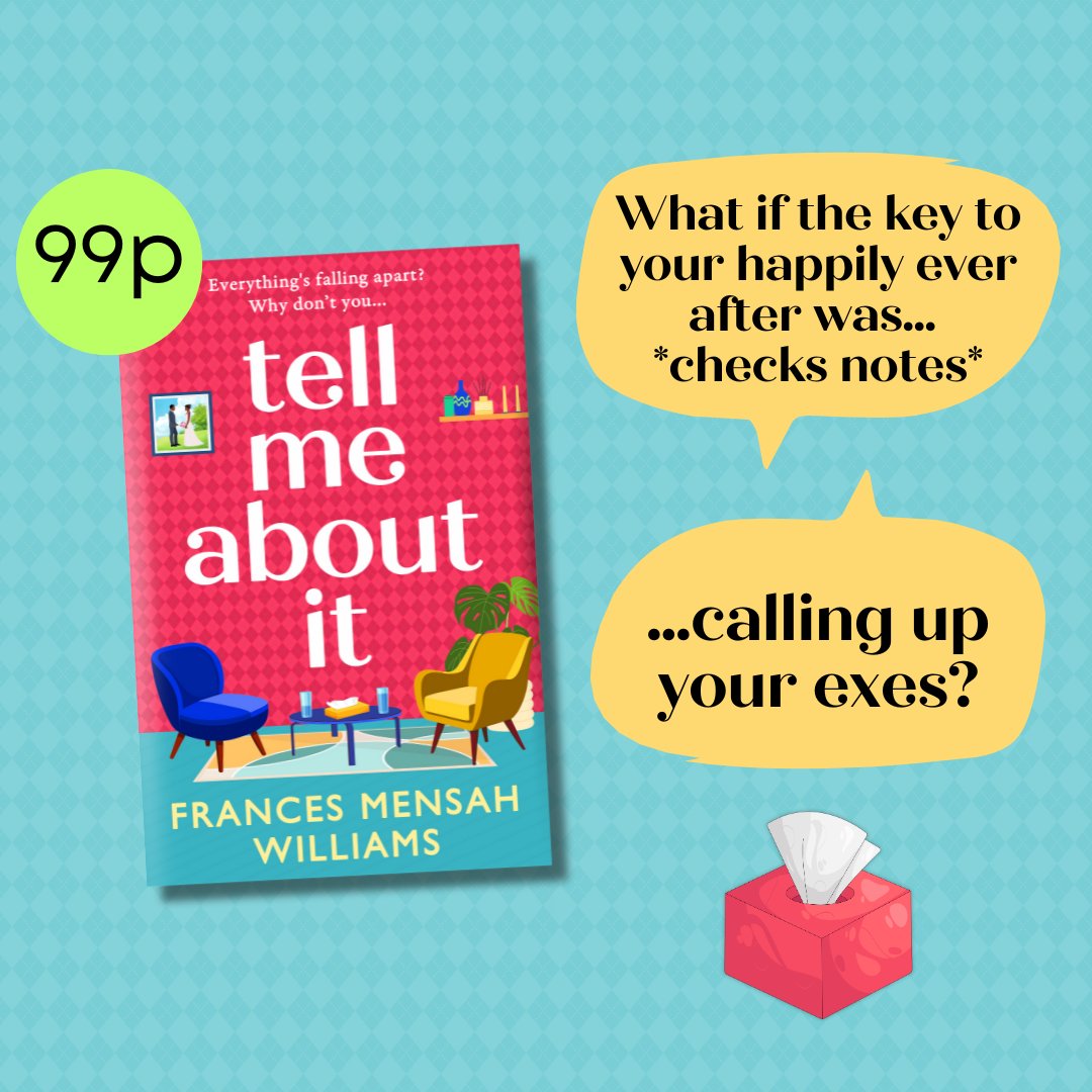 BoldwoodBooks's tweet photo. ✨ 99p DEAL ✨

Desperate to prove she’s not the problem, Delilah accepts a challenge from her sister: track down five exes and make amends 👀 📚

Start reading #TellMeAboutIt by @francesmensahw for 99p today! https://t.co/MszhUyWyKj https://t.co/IKFndVq7Jv