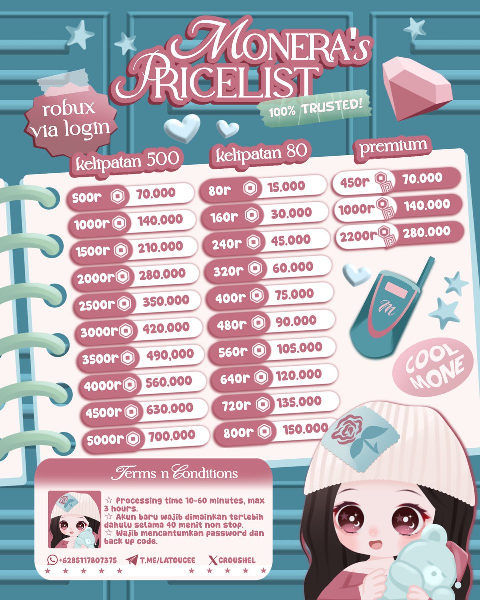 mone | open top up robux & heartopia tweet media