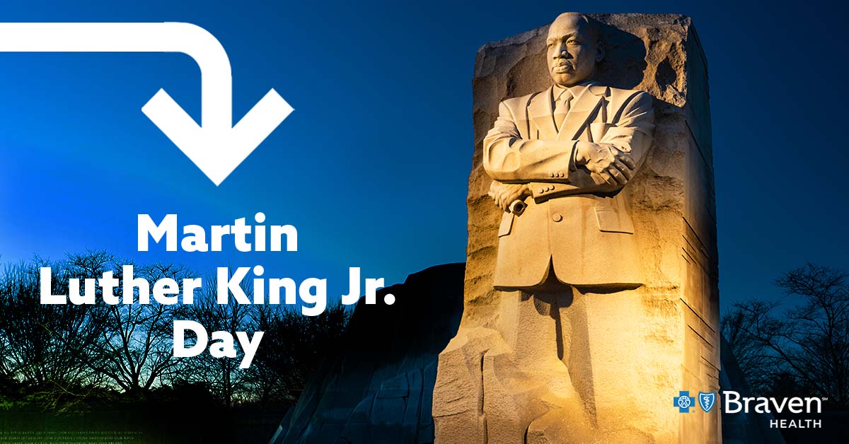 BravenHealth's tweet photo. Today we honor the legacy of Martin Luther King. May his message of hope and unity inspire us all. https://t.co/SeJTviRDfu