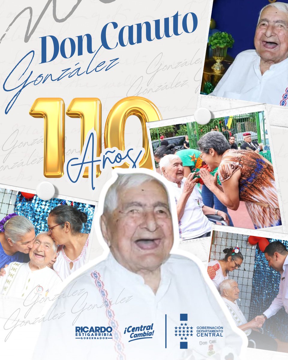 🇵🇾🎂  ¡Vy'apavẽ ne arambotýre! 

Hoy celebramos los 110 años de don Canuto González, héroe de la patria.

Honramos su vida y su heroísmo. ¡Gracias, don Canuto!
