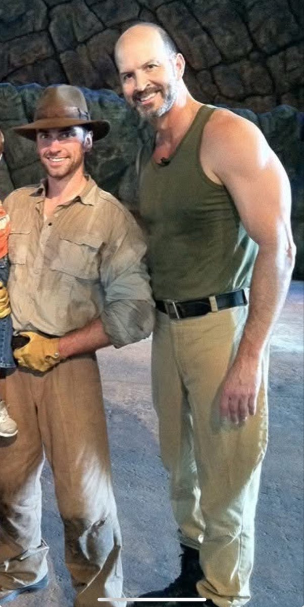 DonnaBarbas's tweet photo. That hero was my brother Robert Herrick and the boulder does weigh 400 lbs. He's 6' 6" and weighs 240. His extensive knowledge of the show for over 30 years allowed him to make that split second decision to change the trajectory of the boulder that saved the audience from serious injuries.