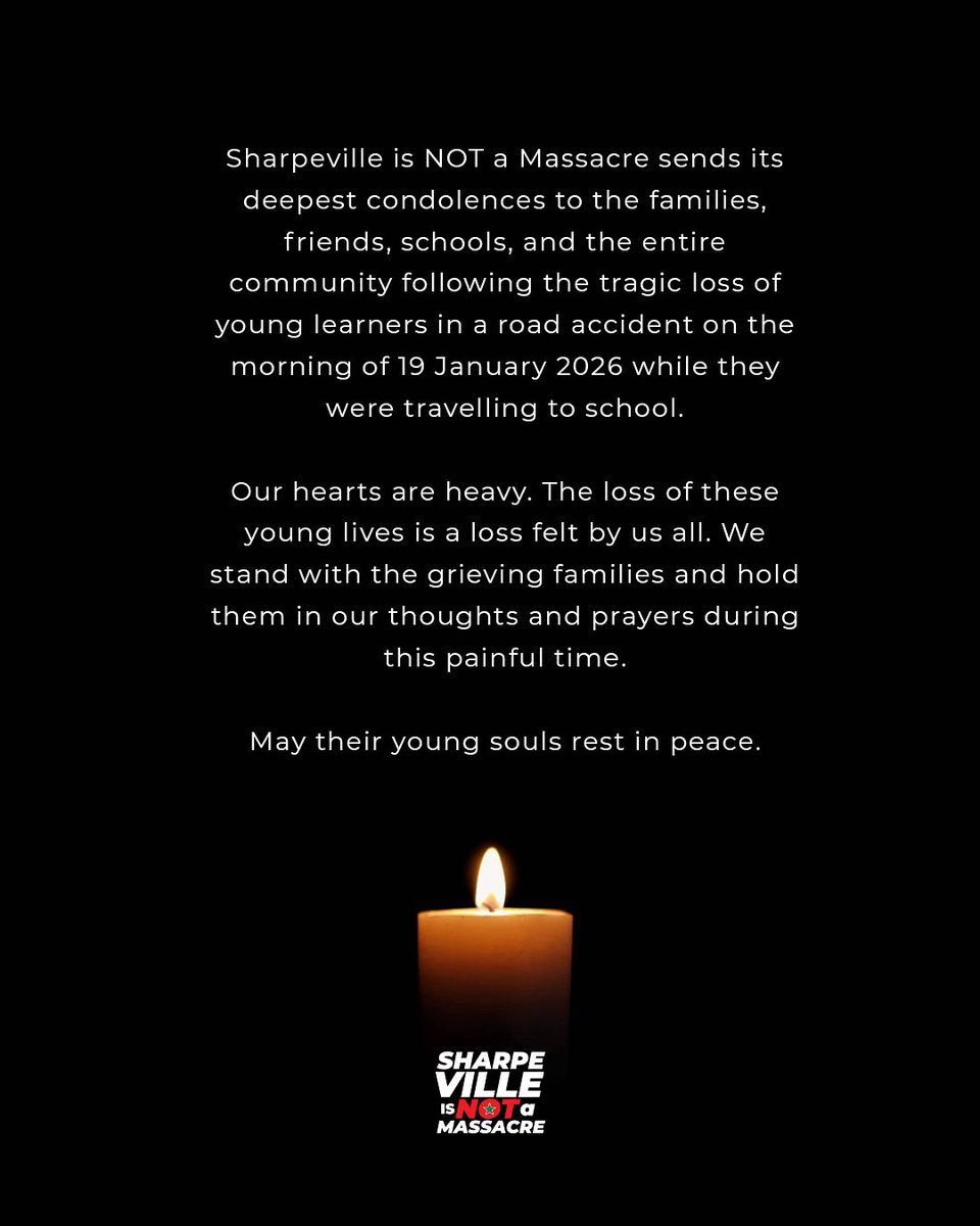 We appeal to our community to show sensitivity and dignity by refraining from sharing images or videos of the accident scene that occurred in Vanderbijlpark. Let us protect the dignity of the deceased and spare their families further trauma.