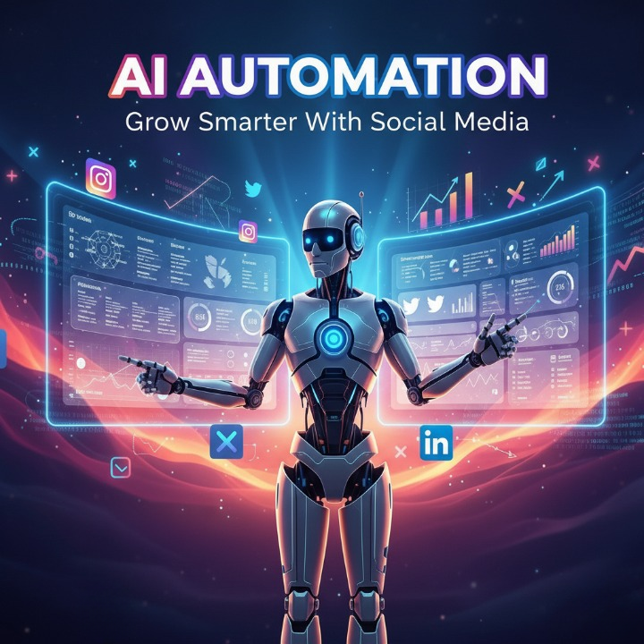 🚀 AI Automation for Social Media

Stop wasting time on manual posting &amp; replies.
Automate your social media with AI and grow faster with less effort.
📩 DM for a free consultation

#AIAutomation #SocialMediaAutomation #AIForBusiness