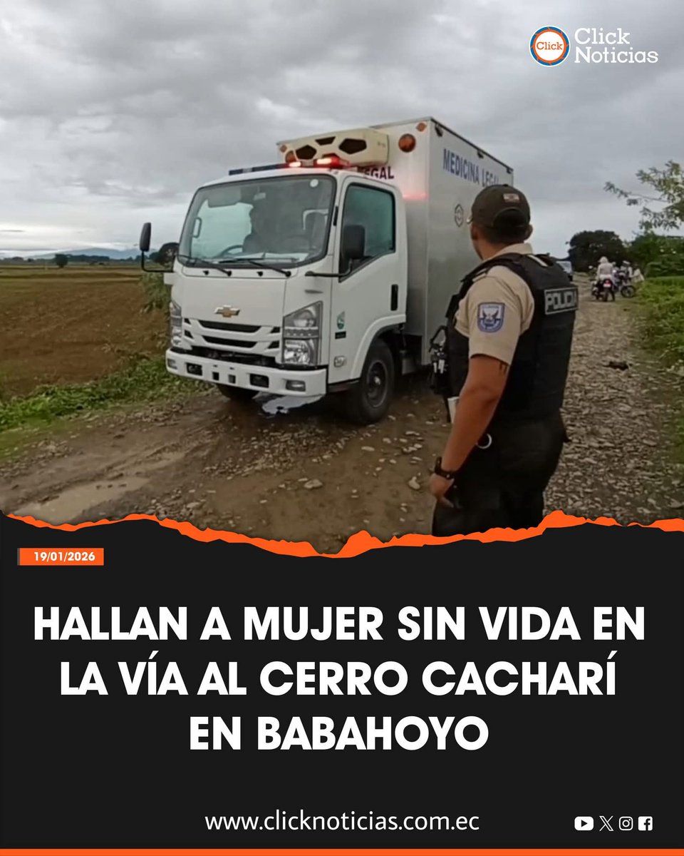 clickcomec's tweet photo. Una mujer fue hallada sin vida en la vía al cerro Cachari, en Babahoyo. En el sitio se encontraron indicios balísticos, por lo que se presume que fue ejecutada en el lugar. La Policía investiga este nuevo hecho violento ocurrido la mañana de este lunes. https://t.co/fg1WxQsjNW