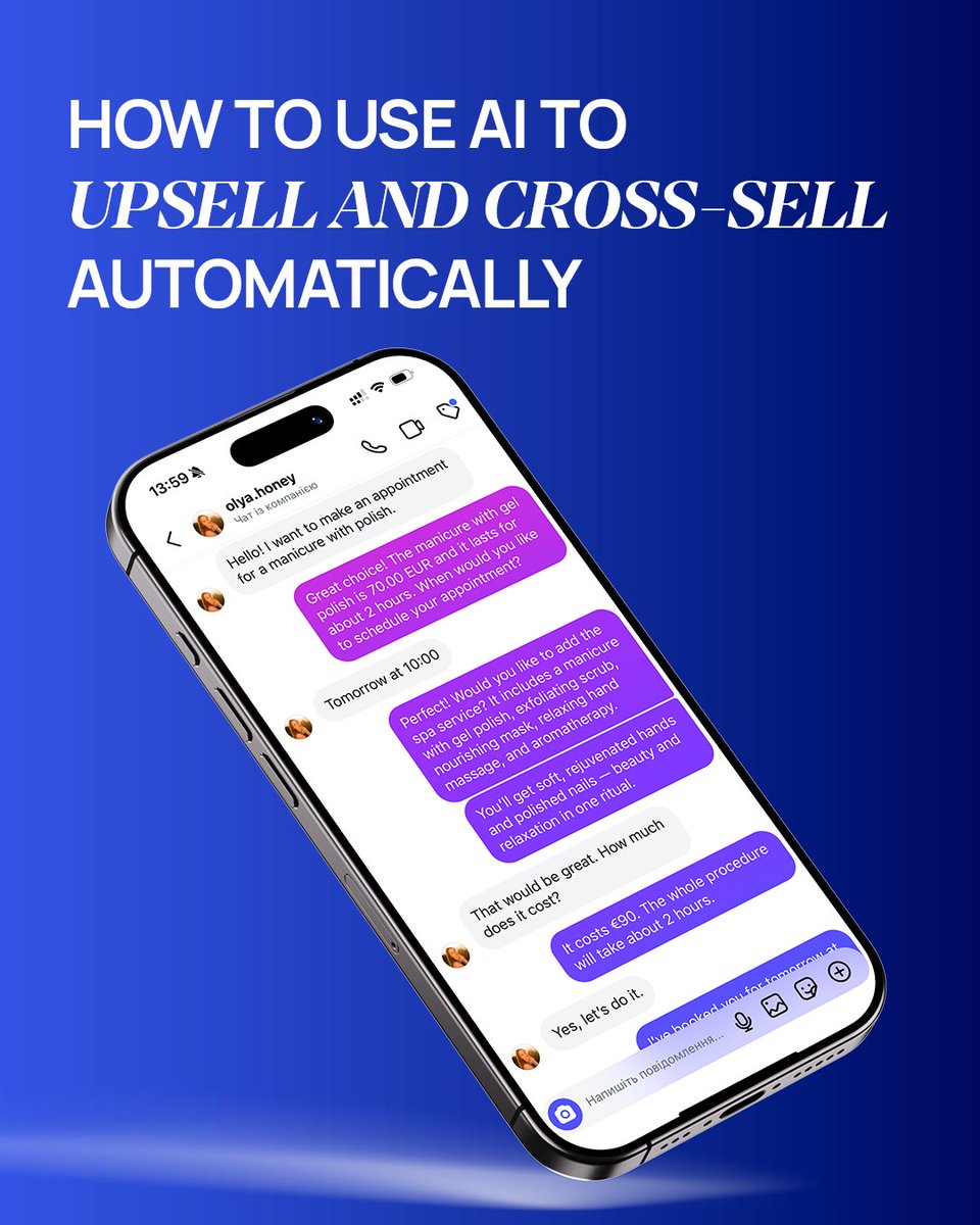 HALPER_ai's tweet photo. Most businesses miss the revenue already in their client list.

20 clients a week.
Half take a $15 upgrade.
That’s $7K+ a year.
Upsells fail when busy days erase the moment.
Halper doesn’t.
It spots buying signals and fills slow hours automatically.

https://t.co/tP5qH5QxWj https://t.co/9fXphjjpdg