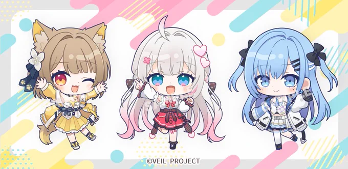 ✧✧お仕事✧✧ #ベルプロ1st3Dライブ グッズのミニキャライラストを描かせていただきました よろしくお願いします～!!