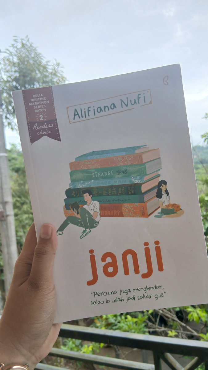 Judul: Janji
Penulis: Alifiana Nufi
Penerbit: Bentang Belia
Halaman: 248

Baca bareng <a href="/fjcindy_/">Cindy Jessica</a>