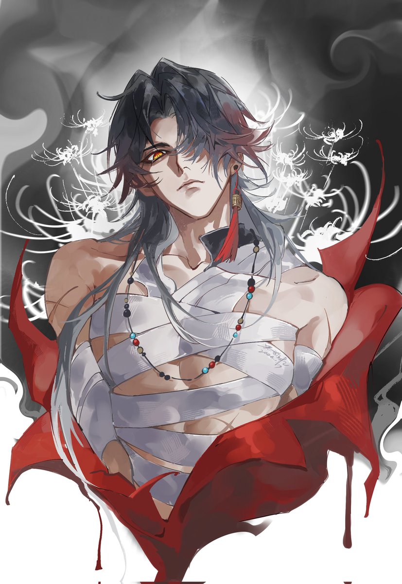 hgq5277's tweet image. #Blade #刃 新造型像一朵妖艳的红玫瑰