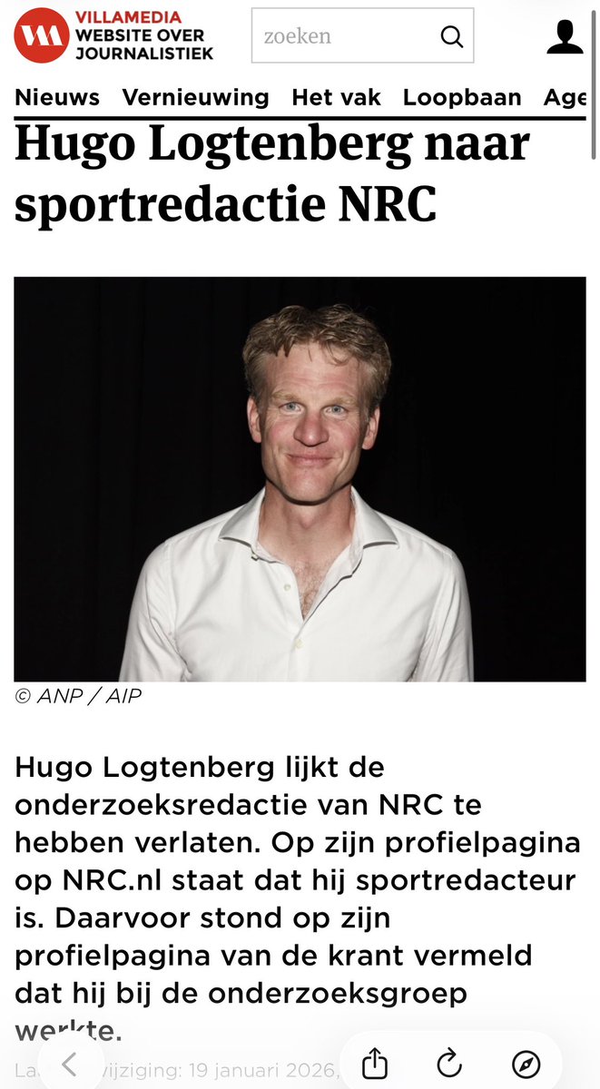 “Man weggepromoveerd naar sportredactie door kwalijke invloed op formatie”