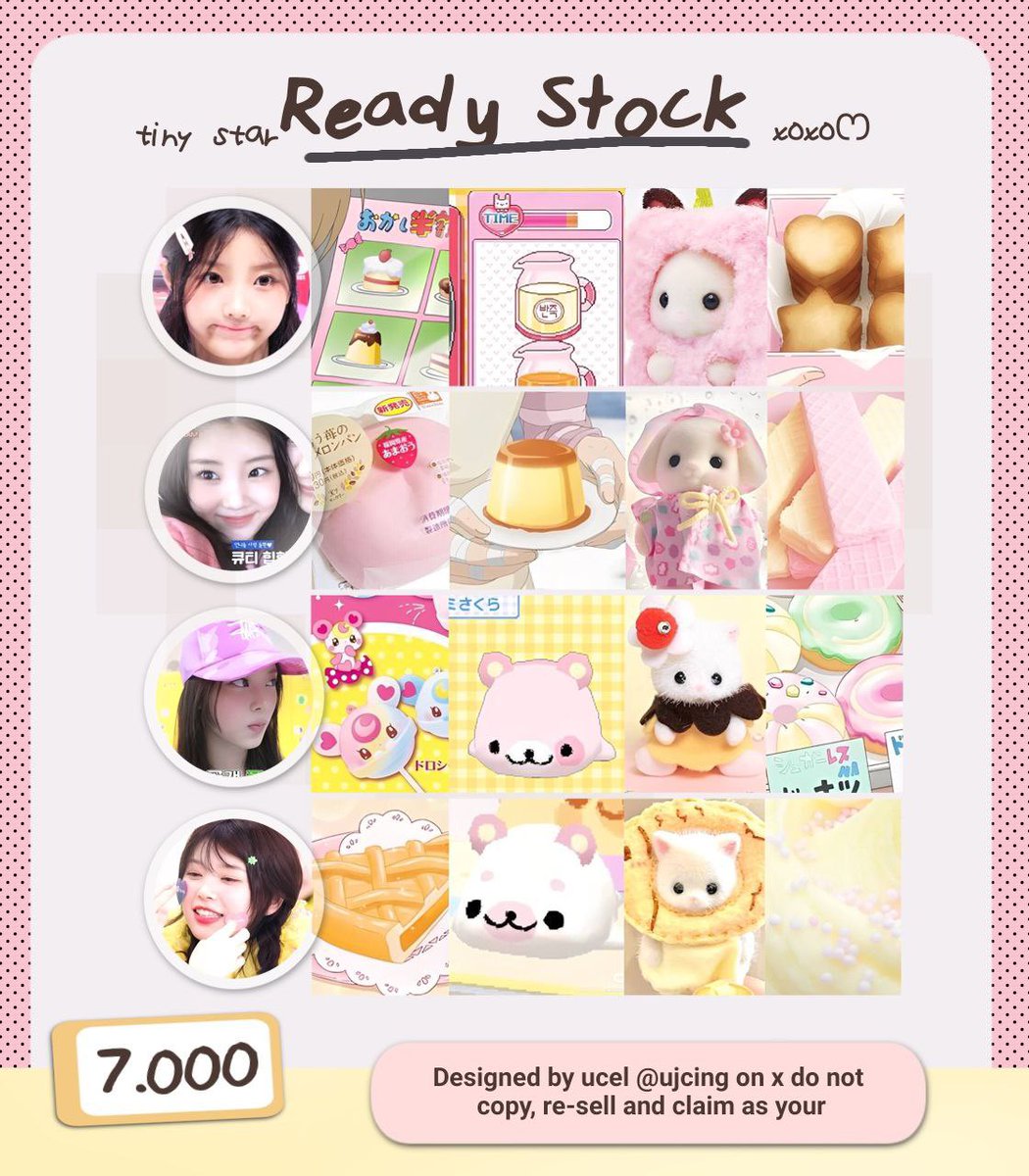 ujcing's tweet image. help repost thank you 🫰🏻

HAYY akuu bawa layout ready stock gg yangg nyimut ini 🥹🧸 pricenya 7k/ea. yuu jajan cantip 

#zonauang  #zonajajan