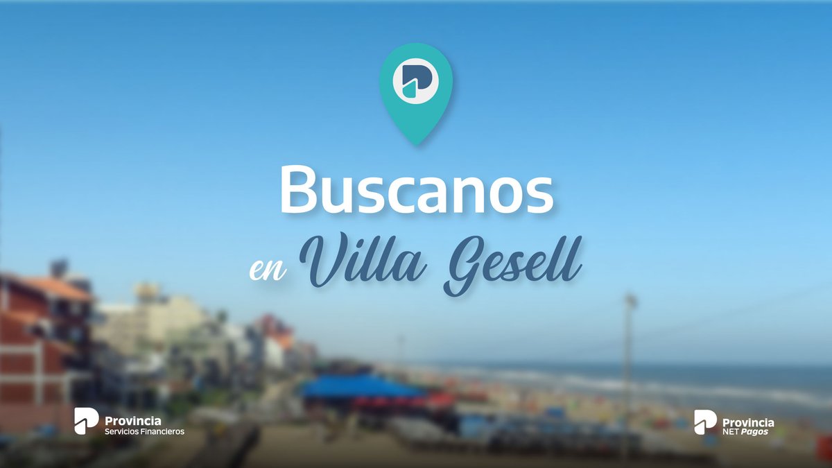 ⛱️ ¡Buscanos en Villa Gesell!
👀 Encontranos en Avenida 3 N° 808 e/ Paseo 108 y Paseo 109. Villa Gesell.
⏱ De lunes a viernes de 8 a 17H. sábados, de 10 a 13H.

✔Pagá tus impuestos y servicios con tarjeta de débito, en efectivo o con QR
✔Extraé efectivo
✔ Recargá saldo en tu