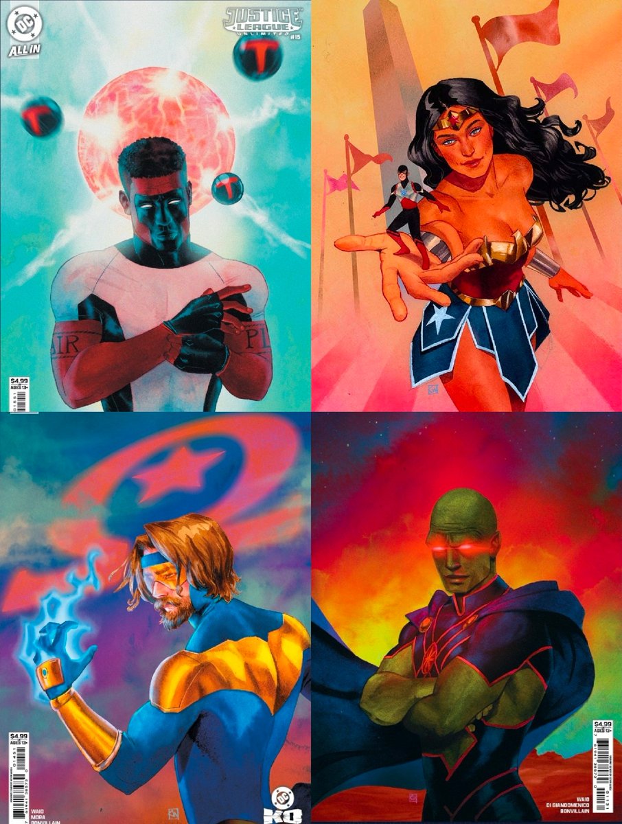 dcuworld's tweet image. Justice League Unlimited covers by Kevin Wada
