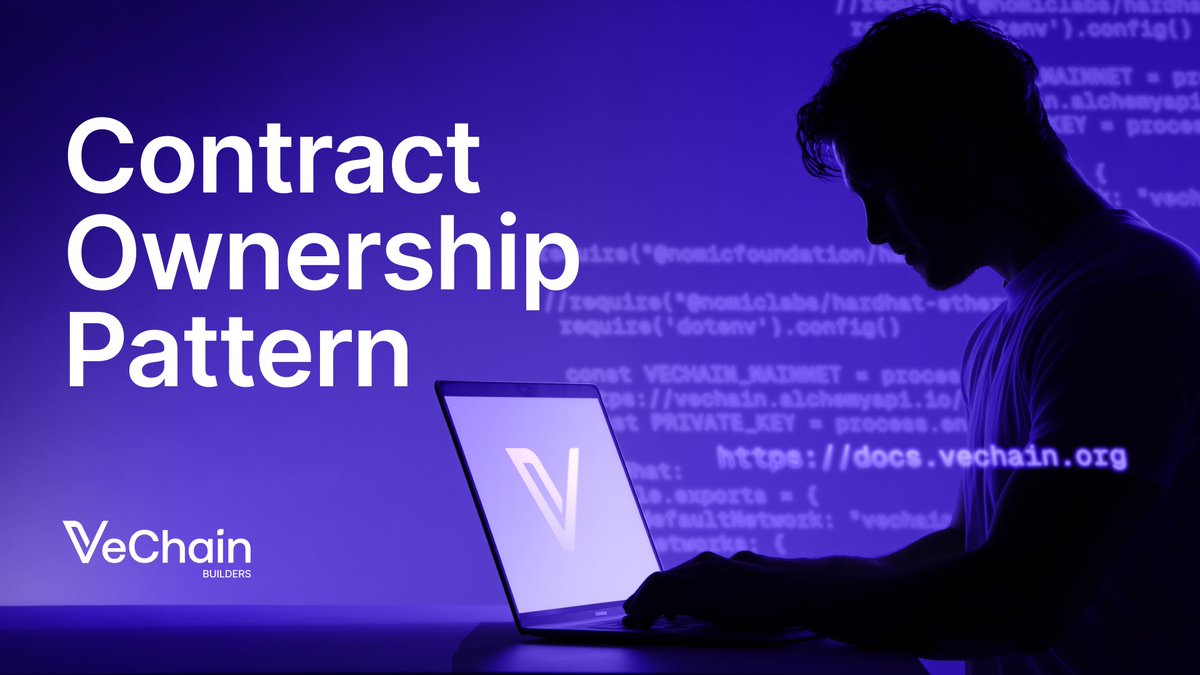 🔐 Contract Ownership Pattern The constructor function runs once at  deployment, perfect for assigning ownership. solidity address private  contractOwner; constructor() { contractOwner = msg.sender; } msg.sender =  address that deployed the contract