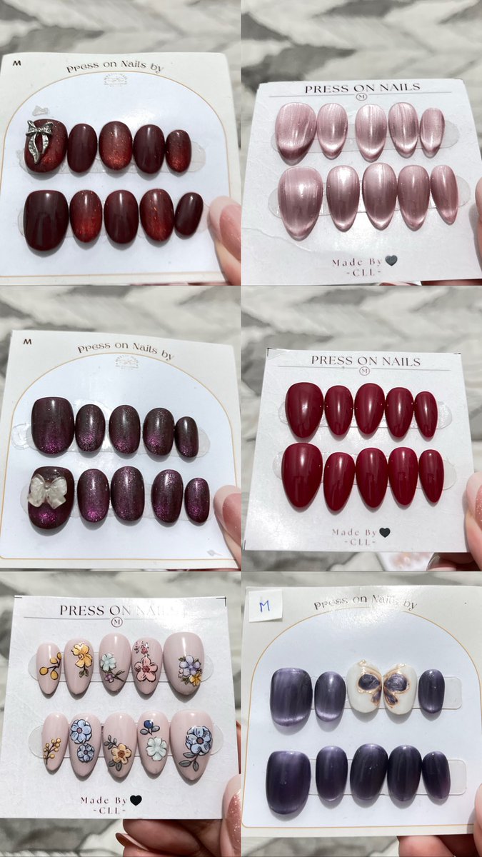 wts preloved handmade press on nails take all 6 set sesuai foto cuma 49.000💅💅💅

bisa COD shopee langsung CO aja ya link di bawah