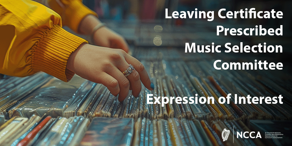 NCCAie's tweet photo. NCCA welcomes expressions of interest from post-primary Leaving Certificate Music teachers who would like to be involved in the selection of prescribed music for Leaving Certificate Music (from 2027).

If you are interested in participating in this work, please complete the expression of interest form before 5pm 13th  February 2026.

Take part: https://t.co/gqQ8Pum6As

#RedevelopingSC #Music #LeavingCert

@oide_Ireland
@Education_Ire
@PPMTA
@NCH_Music