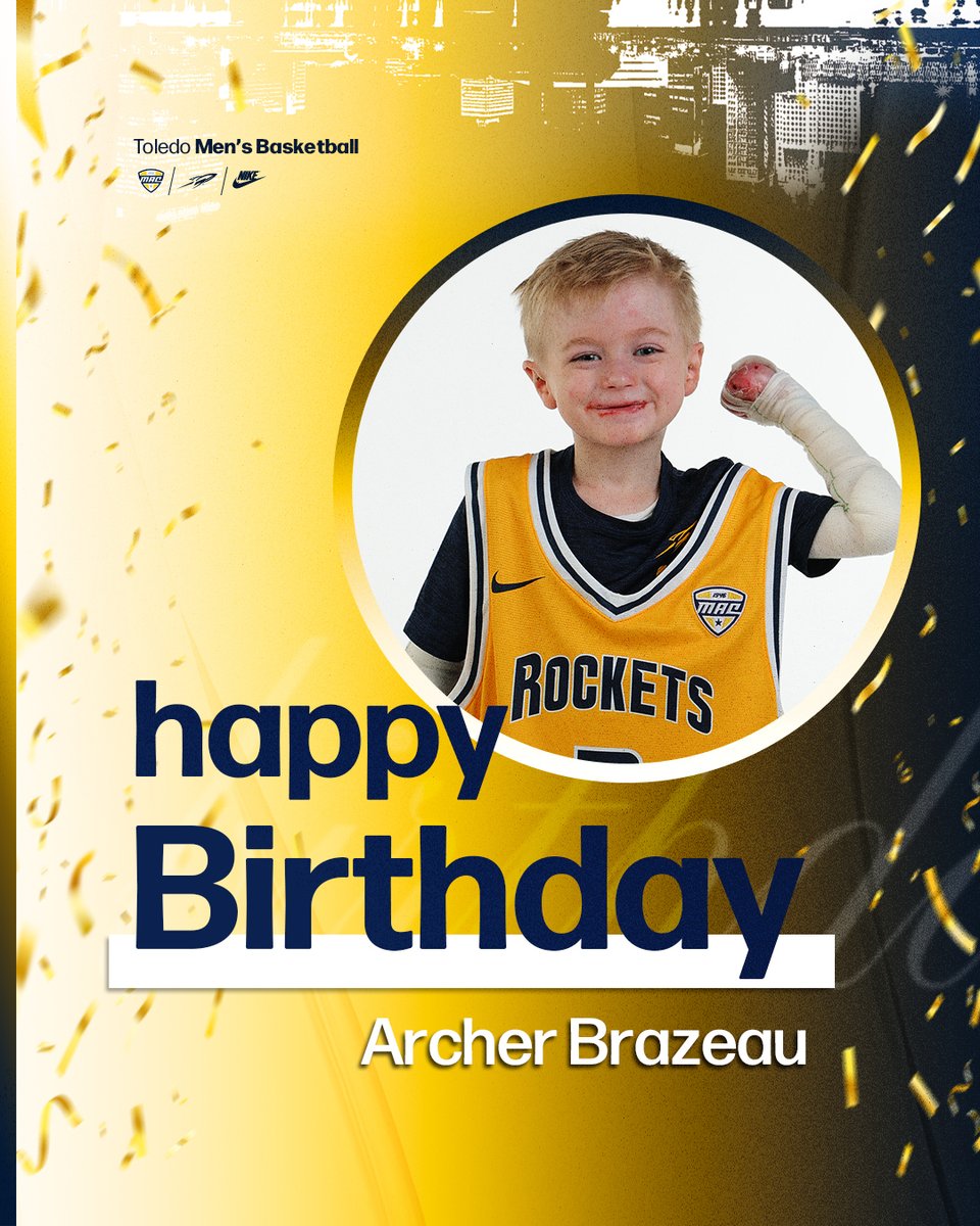 Toledo_MBB's tweet photo. Happy B-Day Archer! 

Have a GREAT day! 🎂🎉
@GoTeamIMPACT https://t.co/zSdNWB5ZLi