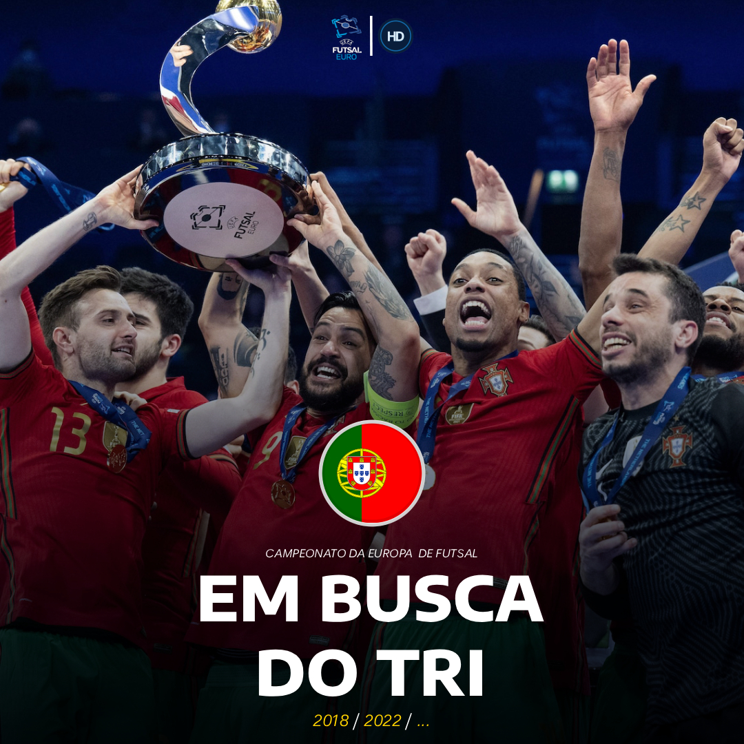 HDesporto's tweet photo. Tudo a postos em busca do TRI.

Portugal inica a sua caminhada no Europeu de Futsal este Sábado às 13h30 frente à Itália.

Depois de 2018 e 2022 queremos juntar 2026 ao nosso palmarés e continuar como os reis da Europa. https://t.co/HAdRJcq44r
