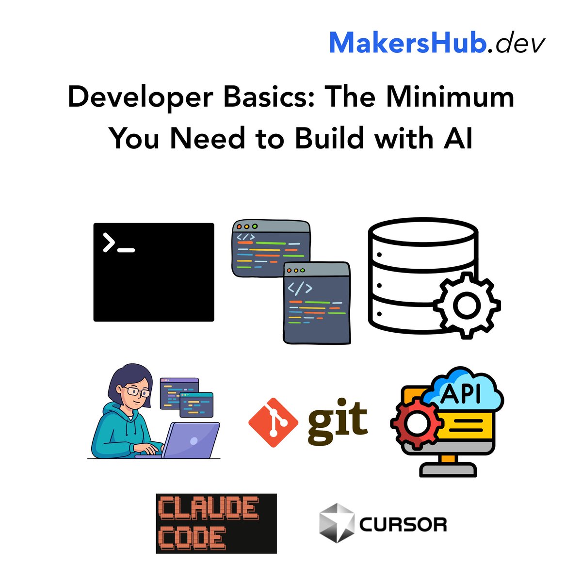 Check out my latest post on the minimum developer fundamentals you need to start building with AI: makershub.dev/learn/roadmaps…