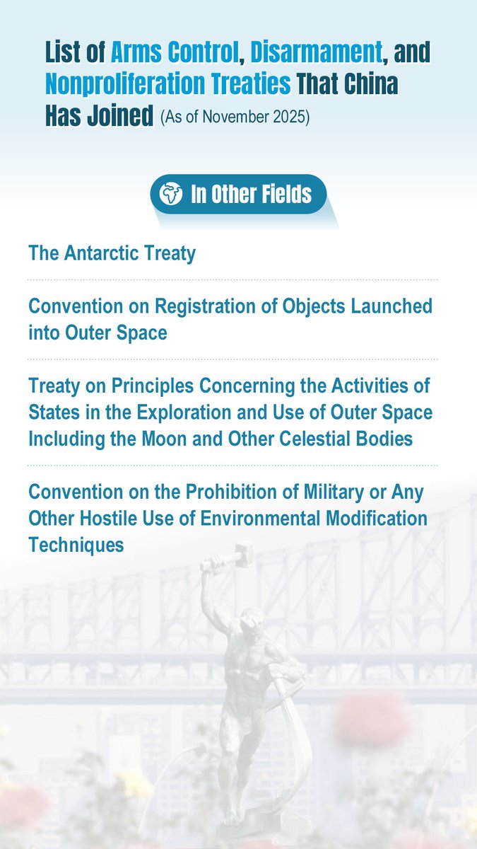 The first part of the 2026 session of the Conference on Disarmament officially commenced on Jan 19.

China plays a constructive role in international arms control, disarmament, and nonproliferation, actively contributes its initiatives and solutions, and is committed to improving