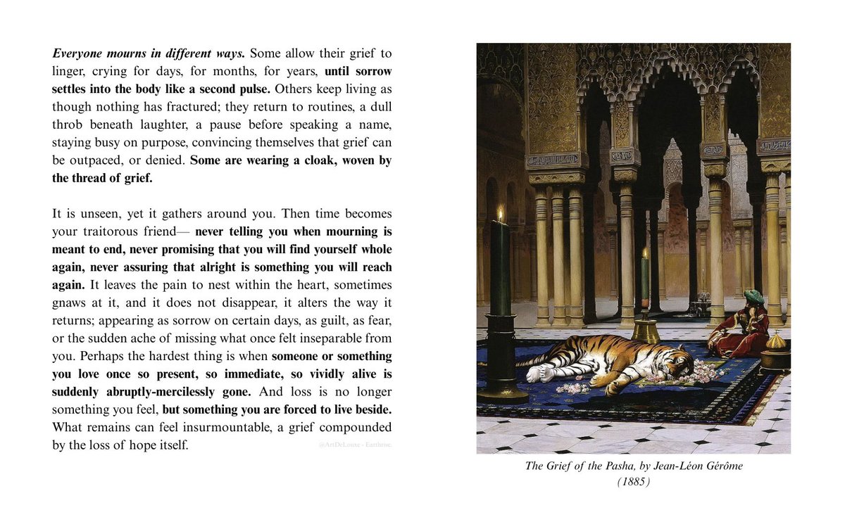ArtDeLouxe's tweet image. About losing, mourning, and grieving.