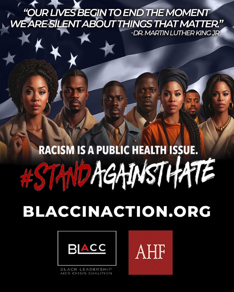 AHF_Jeremy85's tweet photo. Dr. Martin Luther King Jr. reminded us that injustice anywhere is a threat to justice everywhere. 

@aidshealthcare we stand against hate because racism is a public health issue — and AIDS is a civil rights issue. This work continues today, through action and advocacy. https://t.co/IPfnKdgbVw