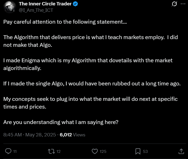 Sir_ahmad_1's tweet photo. Pay careful attention to this statement from ICT :
@Mr1CT 
#ictconcept #icttraders https://t.co/hZirjIQX00