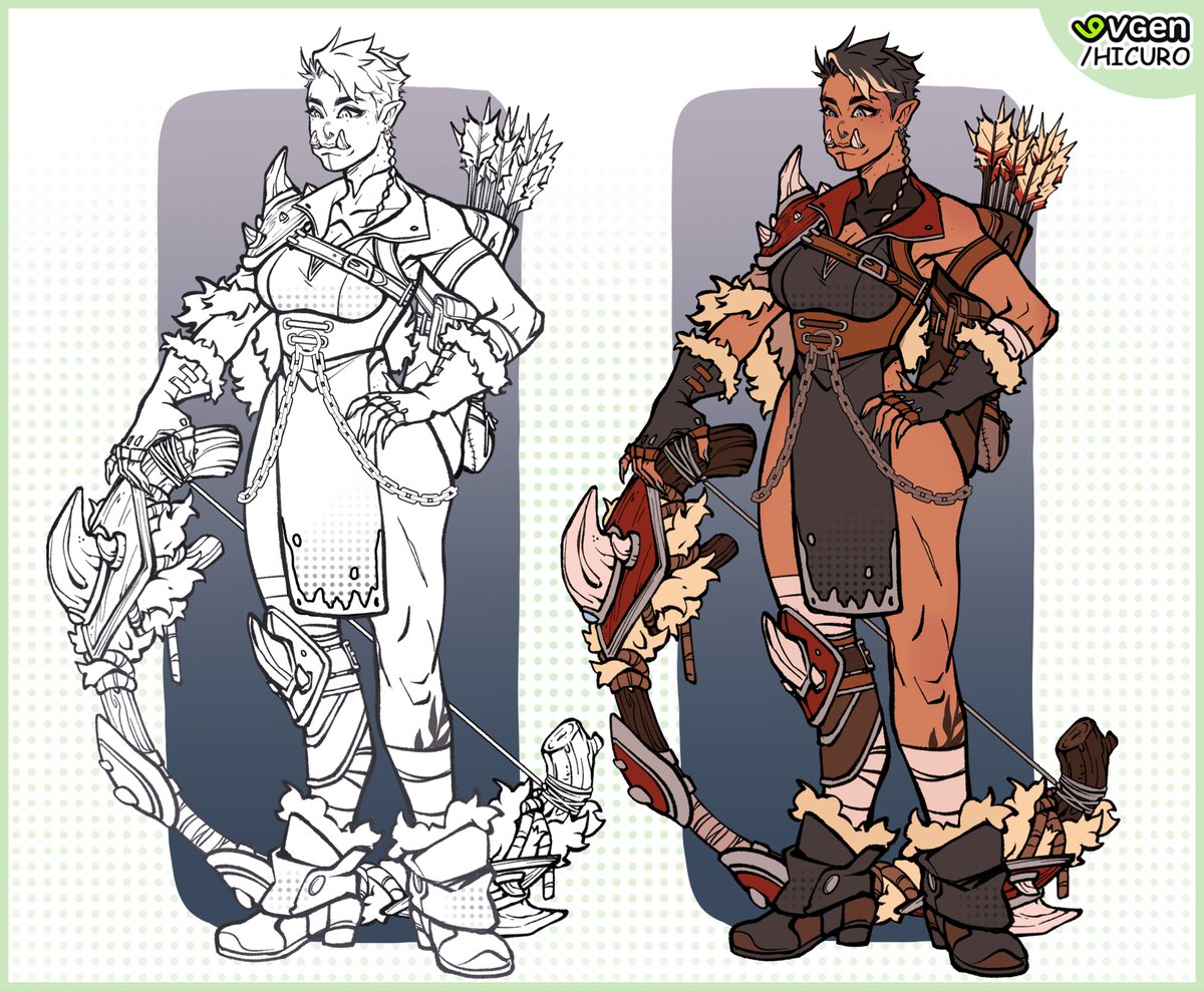 HicuroK's tweet image. Le retour de Hicu'Orc !
Pour illustrer mon nouveau service sur VGEN.
Ce service est parfait pour créer à partir de presque rien, vos idées et inspirations que je mettrais sur papier et tout cela pour faire naitre votre perso.
#commission #vgen #art #characterdesign #orc