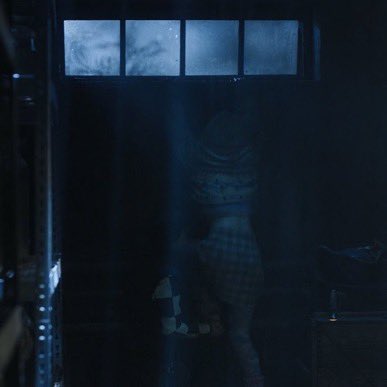 Sjmthinker's tweet image. Wednesday helping Enid to escape first from their hyde encounter even though she is the shorter one