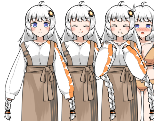 あかりちゃんの立ち絵も制作しています 