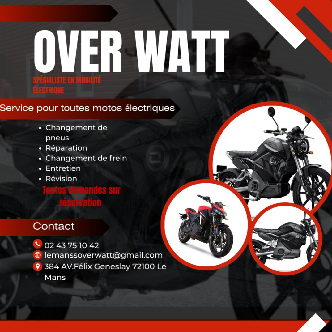 CycleLiberty's tweet photo. Découvrez nos moto électriques et services motos chez OVER WATT Le Mans !! #pinkmobilitypinkfly #vmotocuxproV #vmotocpxexplorer #supersocoTCmax #HorwinCR6 #Rimberio #caofenF80 #easywattsmotopai https://t.co/M9jpDbMy8Z