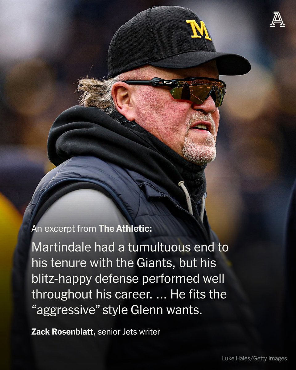 ZackBlatt's tweet image. Looking at Aaron Glenn’s search for a new #Jets DC, diving into the his list of candidates and why it lacks big names, and why Wink Martindale — who Glenn spoke to for the first time before the season was even over — is the early favorite:

nytimes.com/athletic/69822…