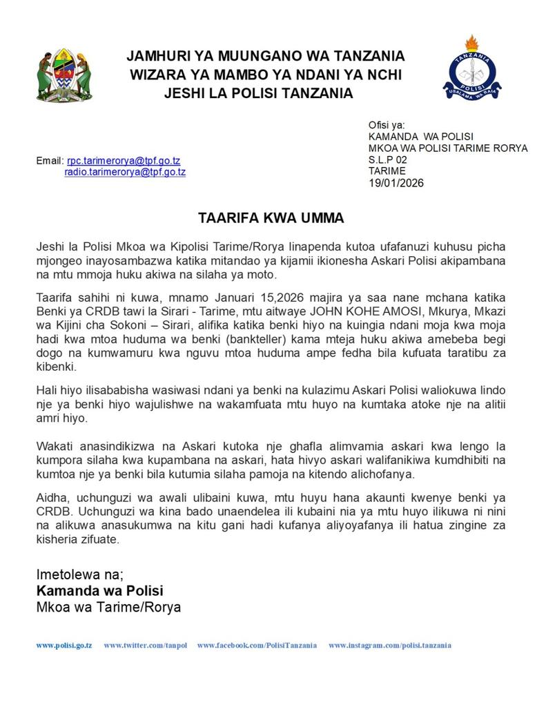 Police Force TZ tweet media