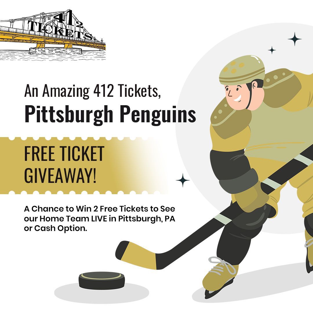 412Tickets's tweet image. Closes today at exactly 12:00 PM EST.
Penguins Free Tickets Giveaway  
Play for a chance to win two free upper‑level tickets to the Penguins vs. Ottawa Senators game on Monday, 2/2 at 7 PM, or $25 via Cash App or PayPal.
How to Play:
Follow our account
Repost
Tag personal friends…