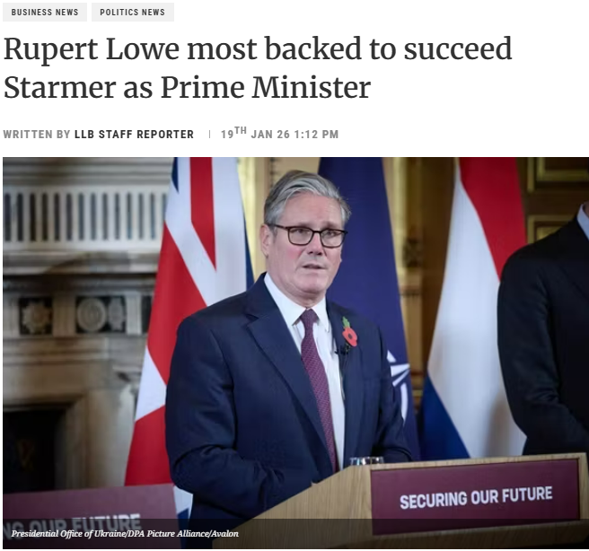BasilTheGreat's tweet image. 🚨WOW. RUPERT LOWE BACKED HEAVILY TO BE PRIME MINISTER

A flurry of bets over the weekend put him neck and neck with Nigel Farage as most backed person, they both sat on 33% each.

The public want change

Would you back Rupert Lowe?

[@LondonLovesBiz ]
