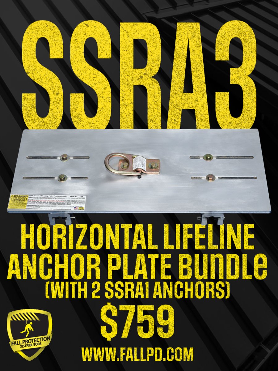 When it comes to horizontal lifeline deployment on standing seam roofs, the SSRA3 Anchor Plate is the game-changer you've been waiting for. 💪

Crafted from 6061-T6 aluminum and tested for OSHA compliance, this universal mounting plate fits 95% of today's standing seam