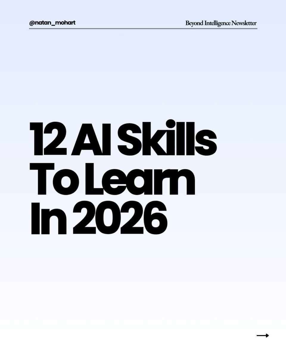 UiSavior's tweet image. The 12 AI skills that will actually matter in 2026 → Save this one.