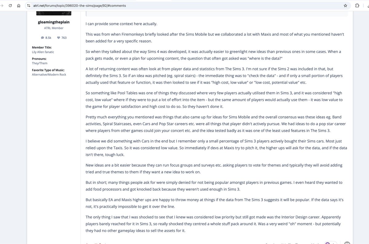 CBXSims's tweet image. EA says no to cars!
There’s a new rumour that cars, spiral stairs, and pool tables were denied for inclusion in The Sims 4 due to player data showing they were unpopular in previous games, and being expensive to create and animate. 
Dream Home Decorator seems to be an exception