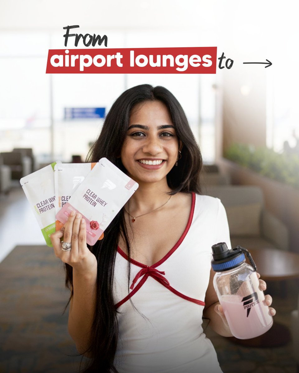 protyze's tweet photo. From Airport Lounges to Airplane Tray, She carry's protyze Everywhere.

Try Protyze Assorted Travel Pack Today and enjoy your protein intake ANYTIME ANYWHERE

[anytime protein, protein, clear whey protein, juicy protein, clear protein]

#protyze #travelpackprotein #lightprotein https://t.co/xrFkzWTBtZ