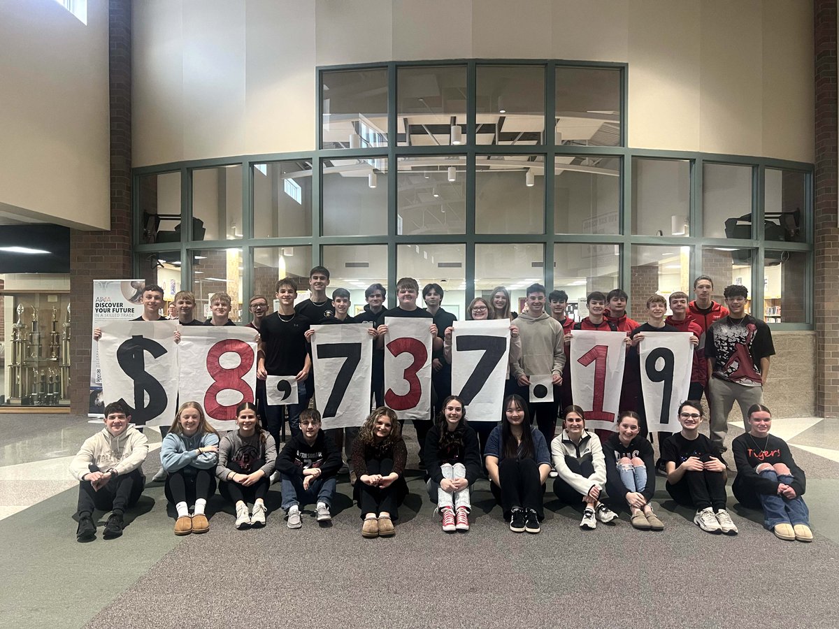 Bluffton High School Student Council recently celebrated raising $8,737.19 to benefit Riley Hospital for Children during the BHS Riley Week activities before winter break. Congratulations to our staff and students for this accomplishment! #BHMSD #oneBluffton #EveryMomentMatters