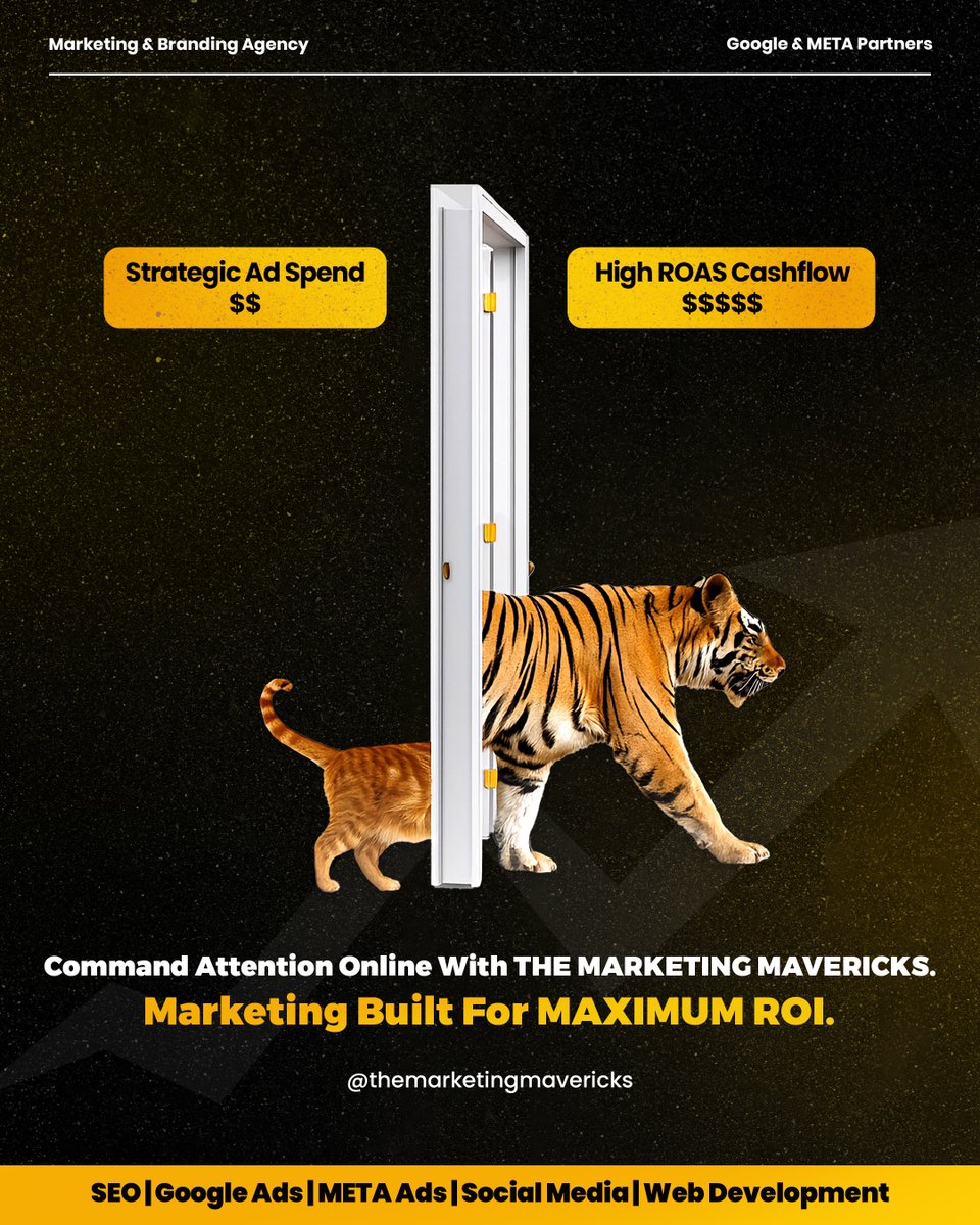 Mavericks_100's tweet photo. Strategic ad spend in. Scalable ROAS out.
We turn paid traffic into predictable revenue.
Marketing built for maximum ROI.

DM to scale your brand.

#MetaAds #SocialMediaMarketing #GoogleAds #PerformanceMarketing #Advertising #Branding #TheMarketingMavericks https://t.co/NWxklHUFhI