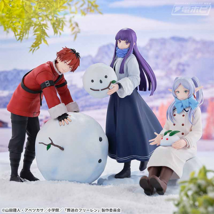 hobby_magazine's tweet photo. 【今日の話題】TVアニメ『葬送のフリーレン』より雪遊びに興じる「フリーレン」「フェルン」「シュタルク」のフィギュアが #セガプライズ に登場！大きな雪だるまをみんなで作ろう!!

https://t.co/Yfie4uJ2ks

#フリーレン https://t.co/0LvjRkbVq9