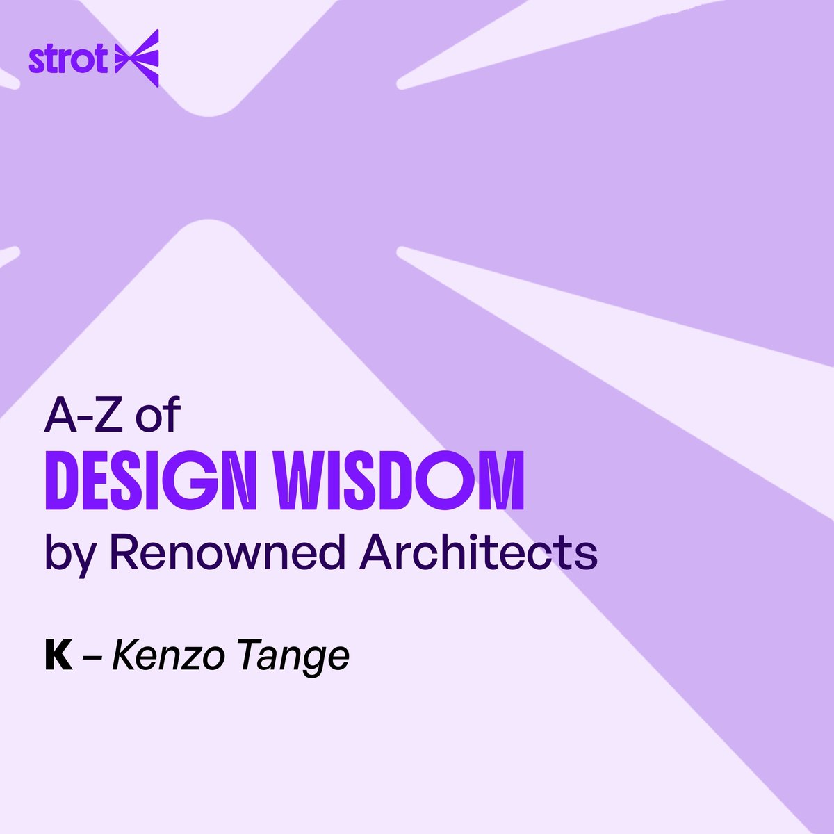 StrotLearn's tweet photo. Architecture endures when every decision has purpose and meaning. Tell us your thoughts in the comments below✨
.
Image Credit: Rethinking The Future
.
.
#STROT #StrotLearn #AtoZ #AtoZofDesignWisdom #DesignWisdom #DesignShareLevelUp #renownedarchitects #KenzoTange #SathishDesai https://t.co/7WiJVfJfAn