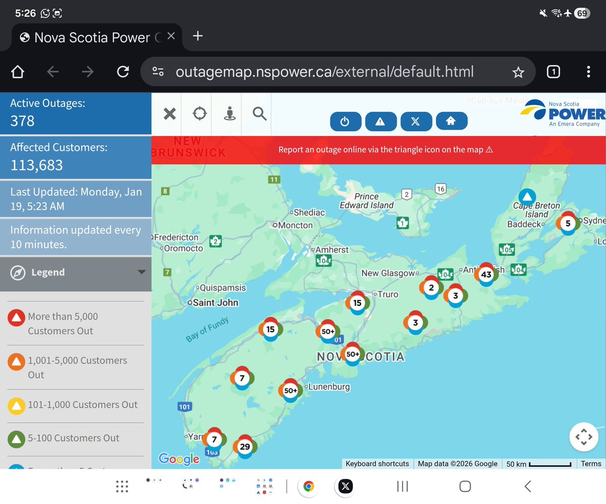Chrisjagt's tweet photo. You did it @nspowerinc congratulations 🎉🎉 full fail.  More than. 10% of the population without power in the winter!  #Halifax https://t.co/jwUgya7057