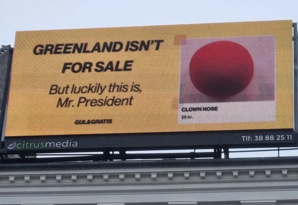 Old_Santa_Claus's tweet photo. Billboard seen in Copenhagen, Denmark https://t.co/GLq0Nr5bMA