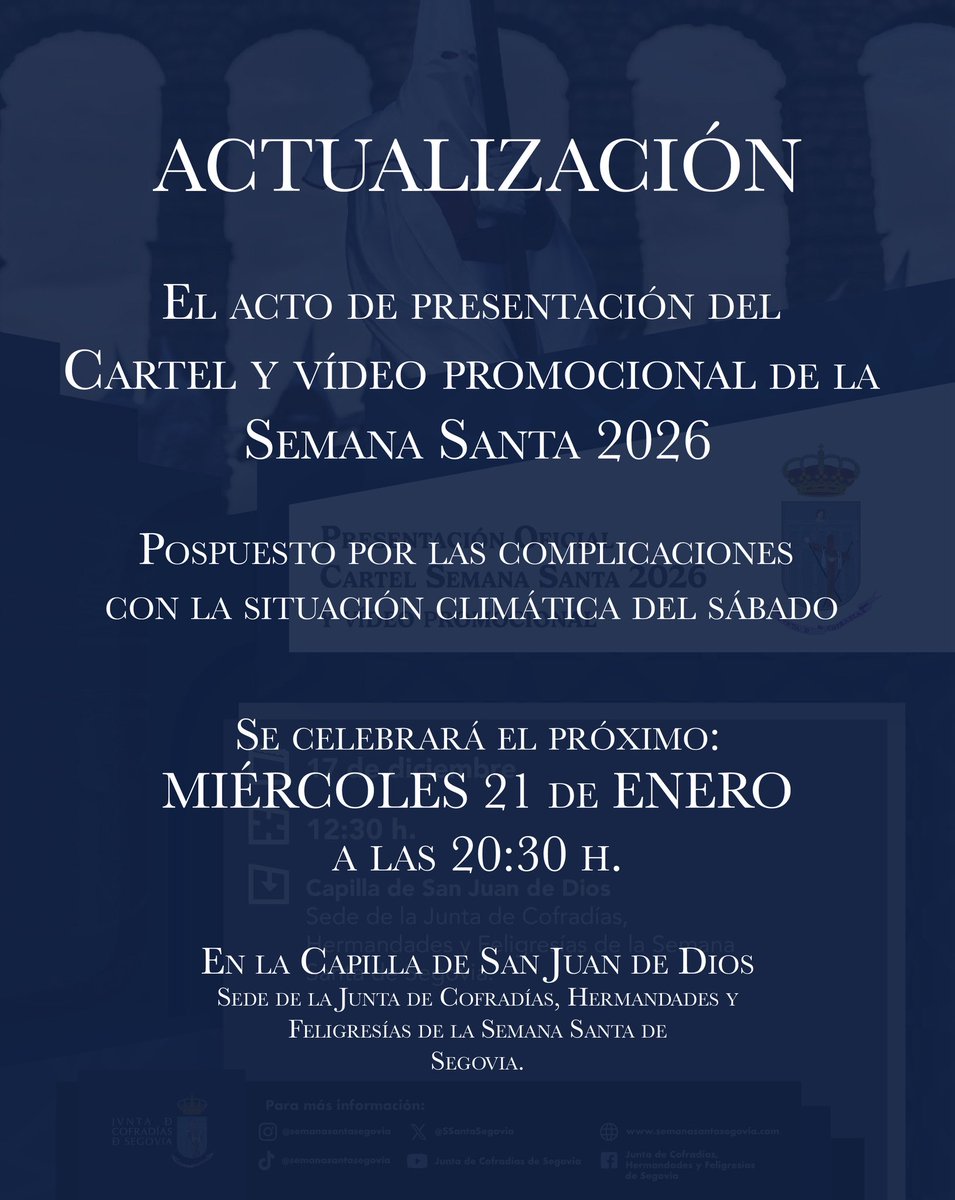 Actualización de fechas: