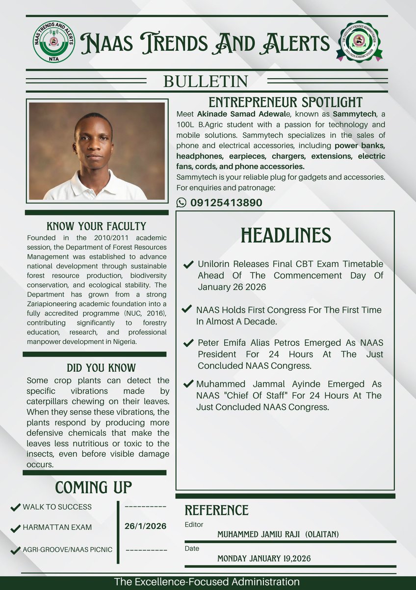 📰NTA WEEKLY BULLETIN🔥

Stay informed, join the NTA channel via:
whatsapp.com/channel/0029Vb…