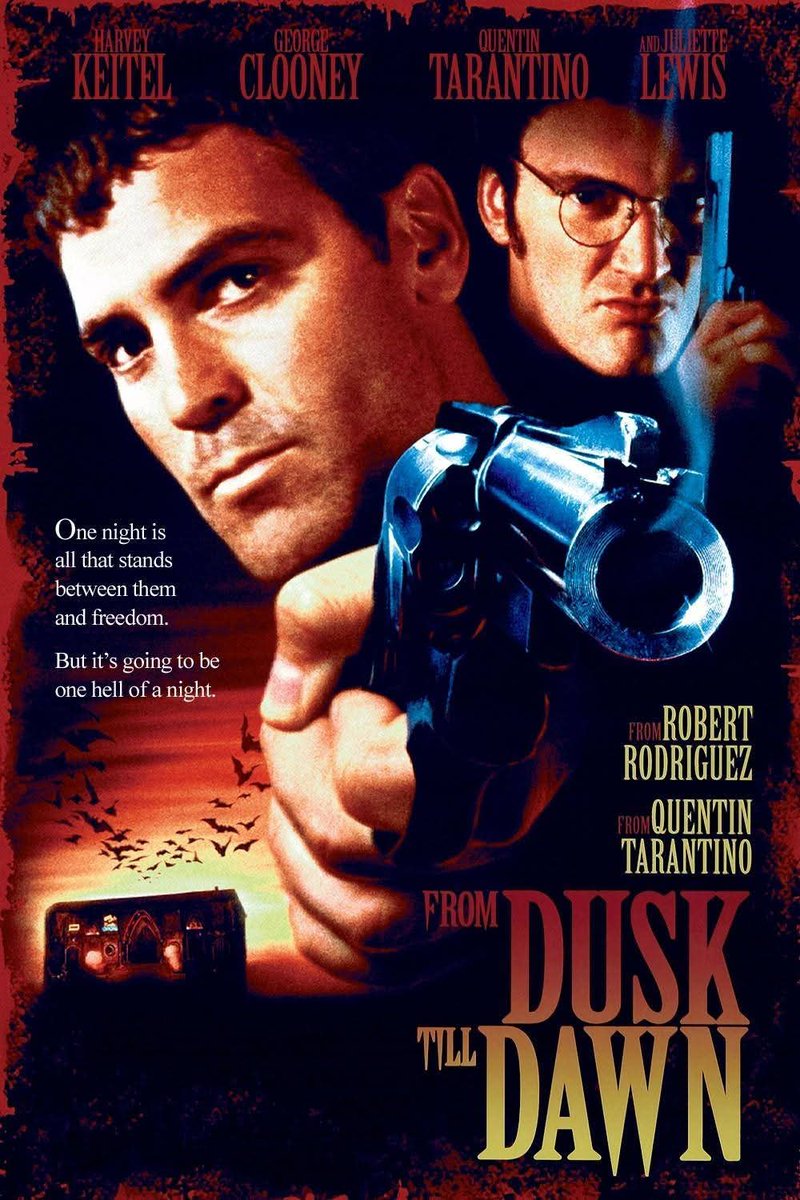 curtisia_green's tweet photo. Happy 30th Anniversary to the film "From Dusk Till Dawn" (January 19, 1996) #30Years #FromDuskTillDawn #HarveyKeitel #GeorgeClooney #QuentinTarantino #JulietteLewis #CheechMarin #FredWilliamson #SelmaHayek #90sMovies #90s #FromDuskTillDawn30 https://t.co/7R29B7477l